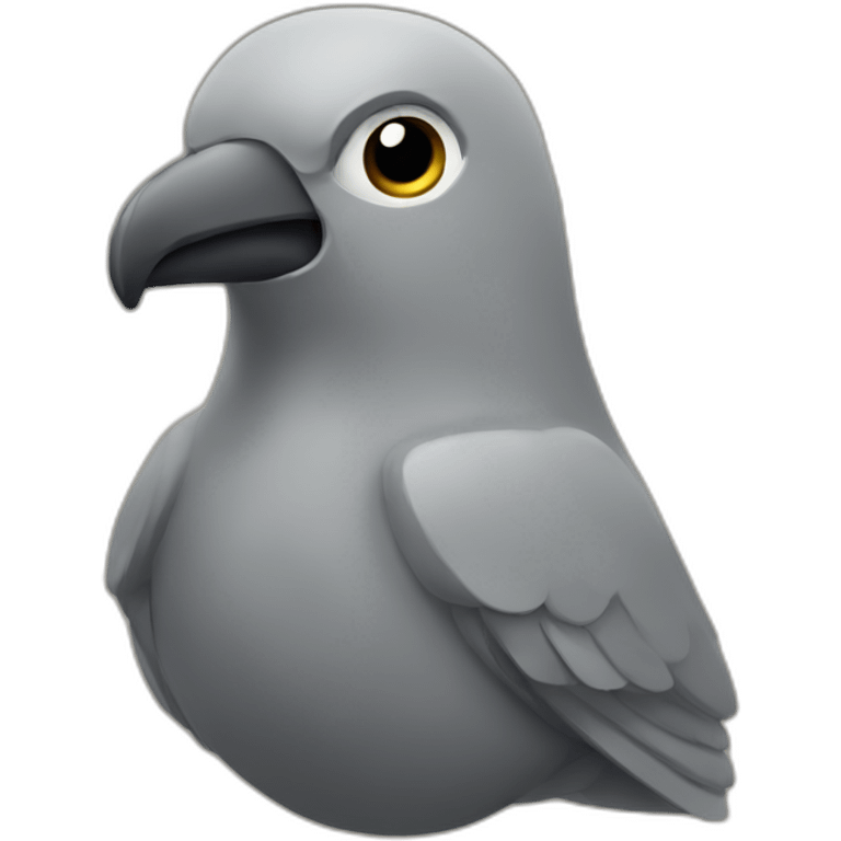 a stone bird emoji