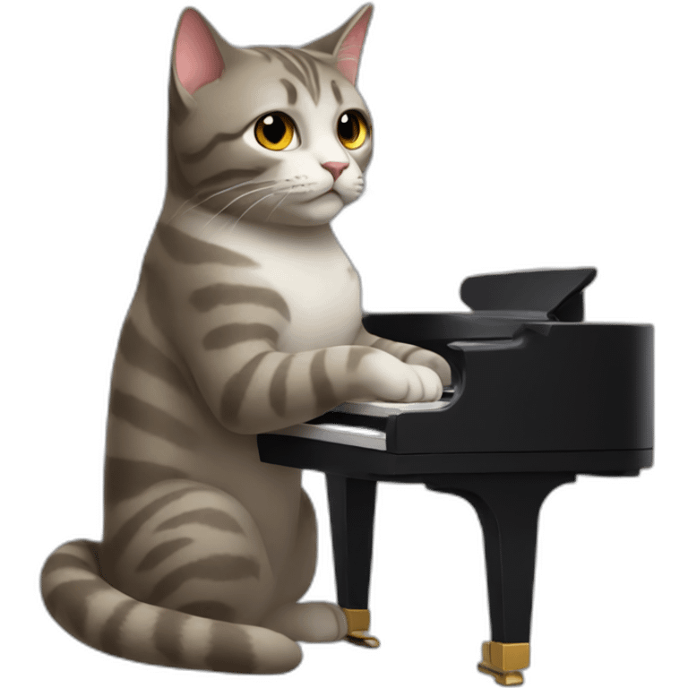 cat playing piano emoji