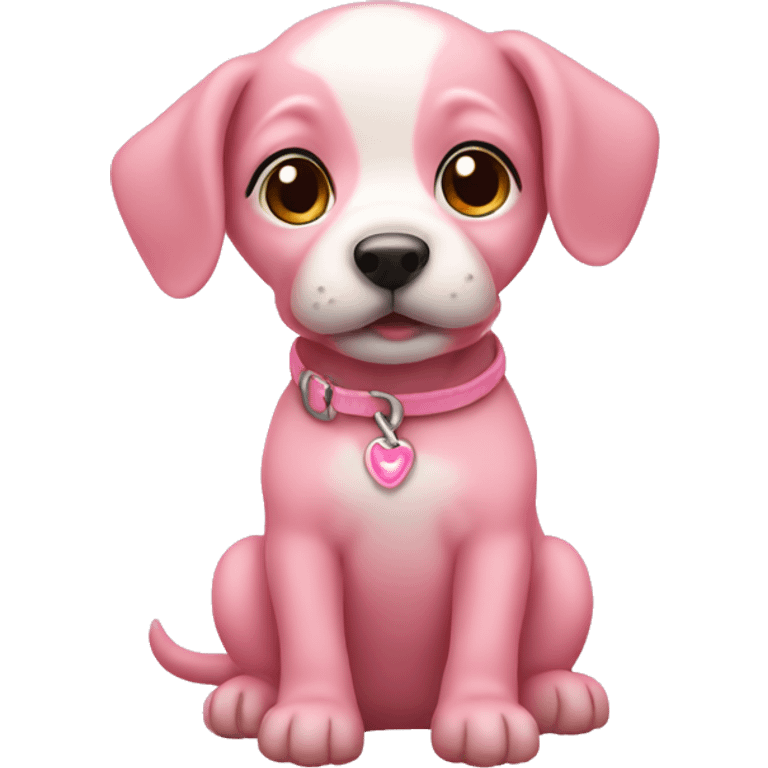 Pink baby dog emoji