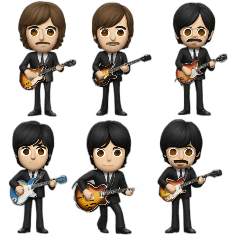 The Beatles - Rock band emoji