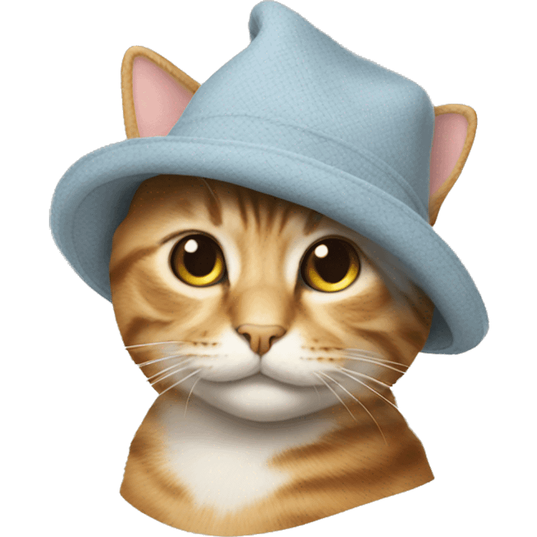 Cat wearing a hat emoji