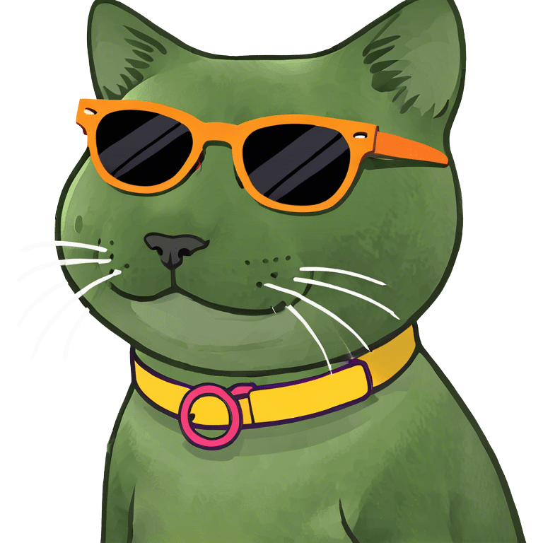 Cat with sunglasses emoji