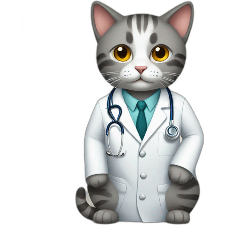 Cat is doctor emoji