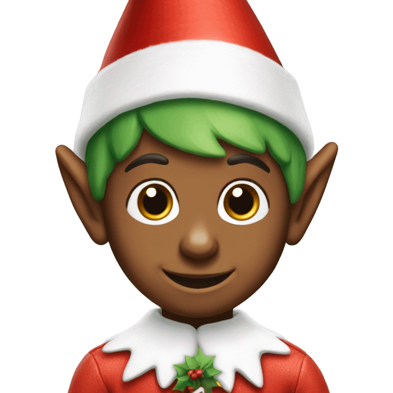 Cute elf on the shelf boy emoji