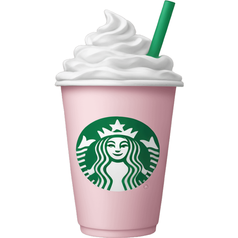 light pink Starbucks cup emoji