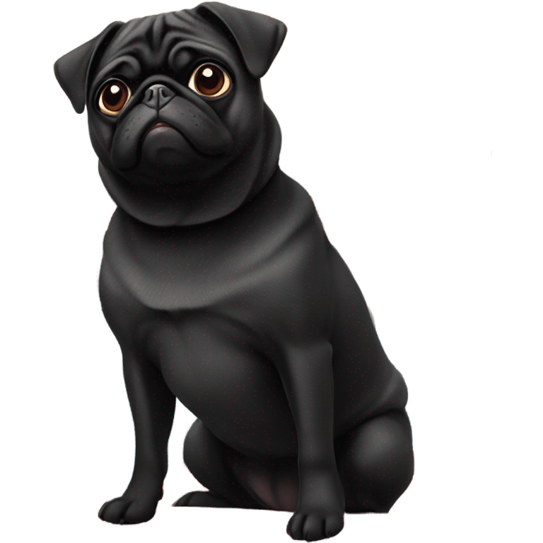 Black pug on the Golden Gate Brodge  emoji