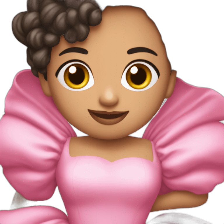 Gisel campos santos in a pink dress emoji