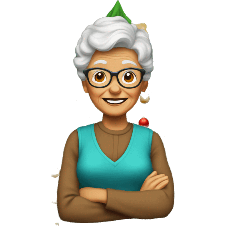 grandma christmas tree emoji