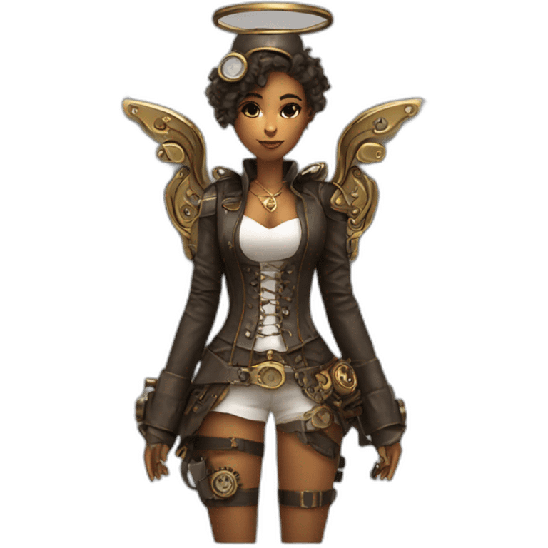 steampunk angel with wings emoji