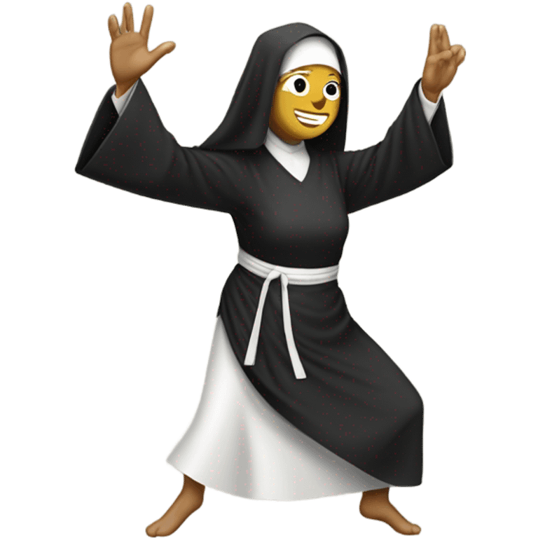 Nun doing Gangnam style  emoji