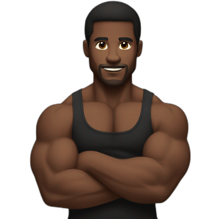 doble bicep black man emoji