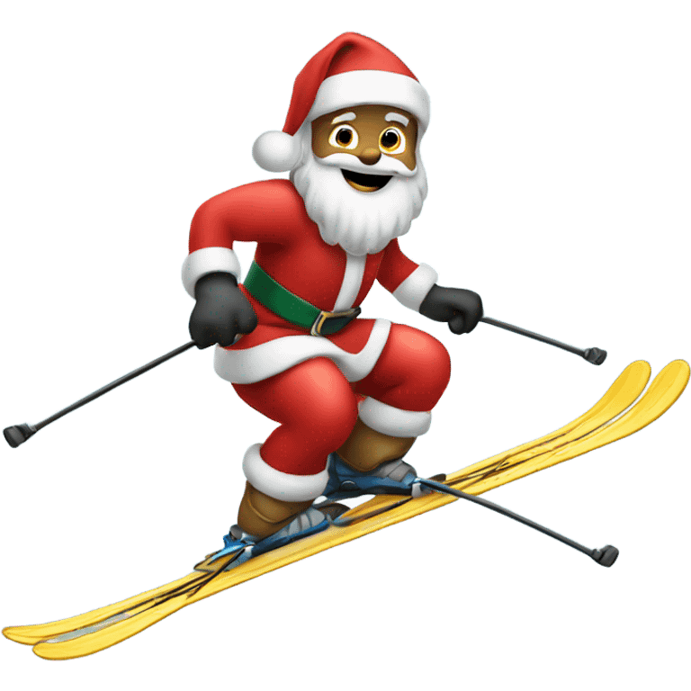 Santa Claus skiing emoji