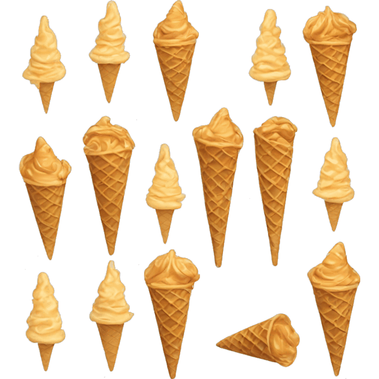 a waffle cone emoji