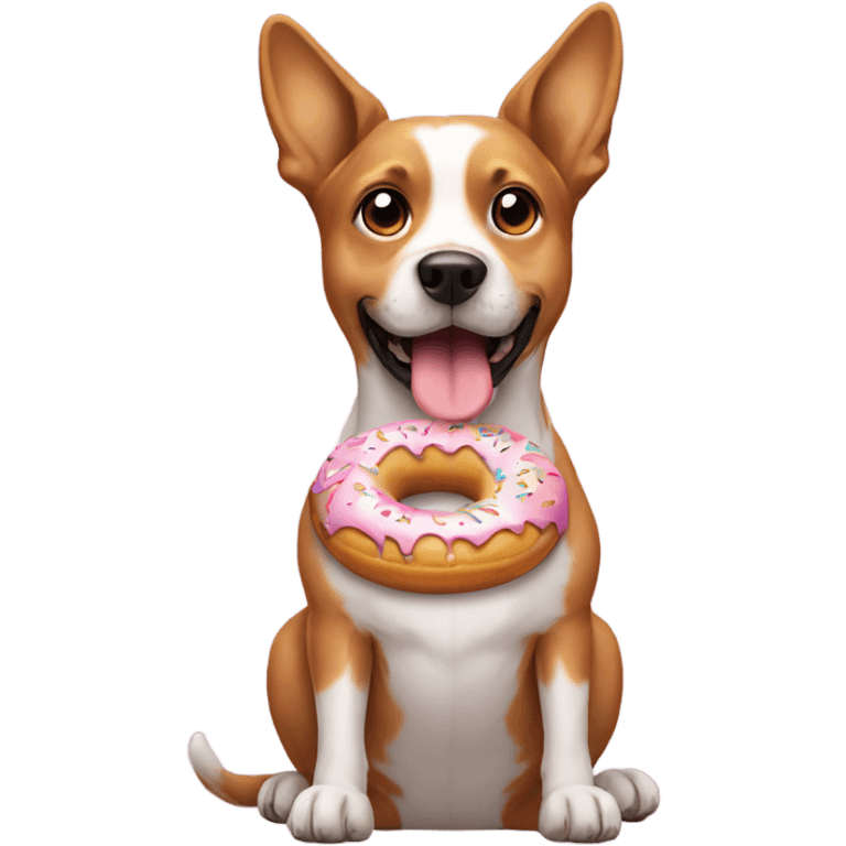 dog with donut emoji