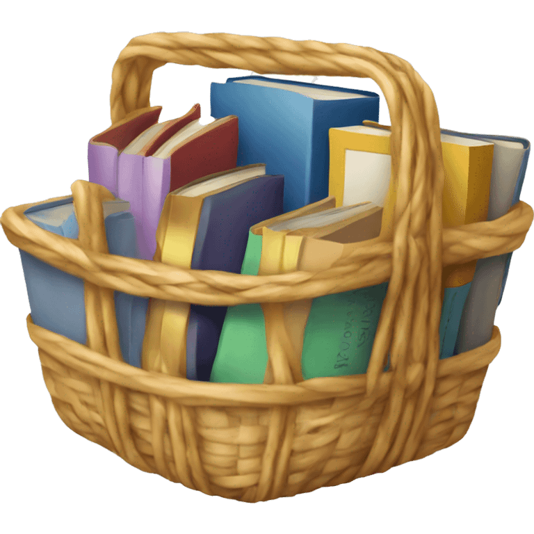 basket with books inside  emoji