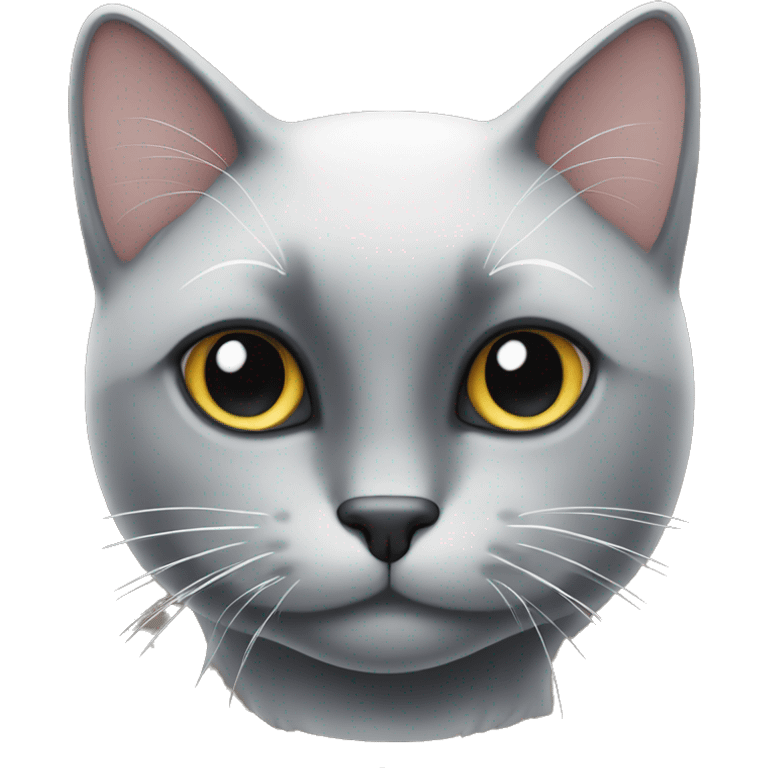 black cat with white spots  emoji