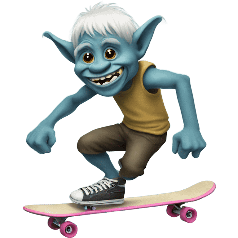 Troll skateboarding emoji