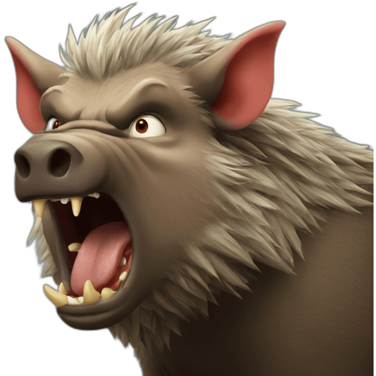 angry boar emoji