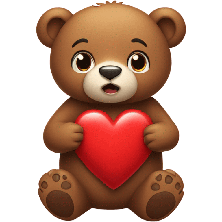 bear holding heart emoji