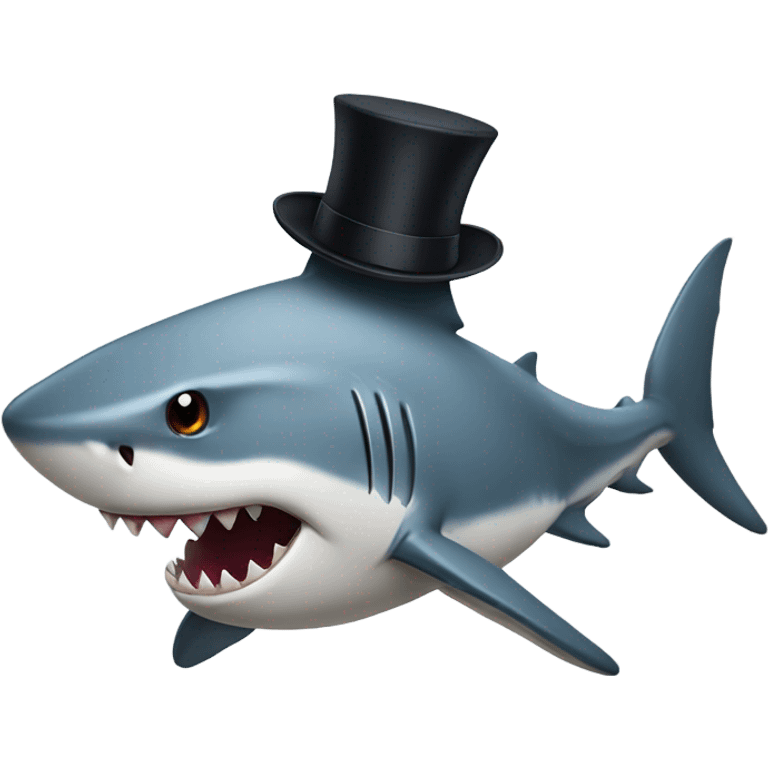 shark with top hat emoji