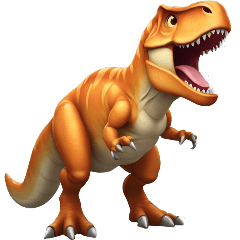 t-rex with muscular arms  emoji