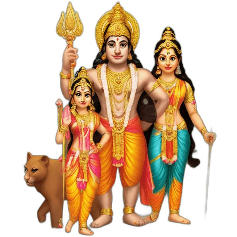 Lord Ram with Sita and Hanuman emoji