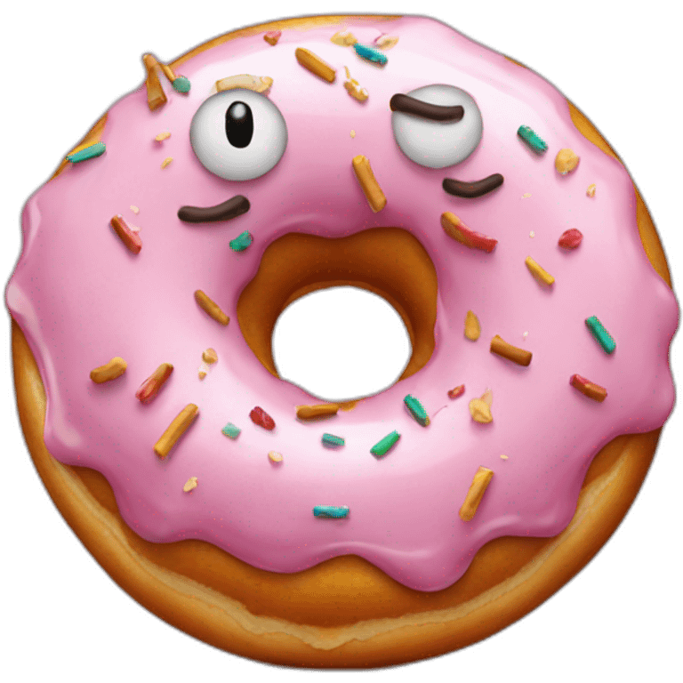 A donut smoking emoji