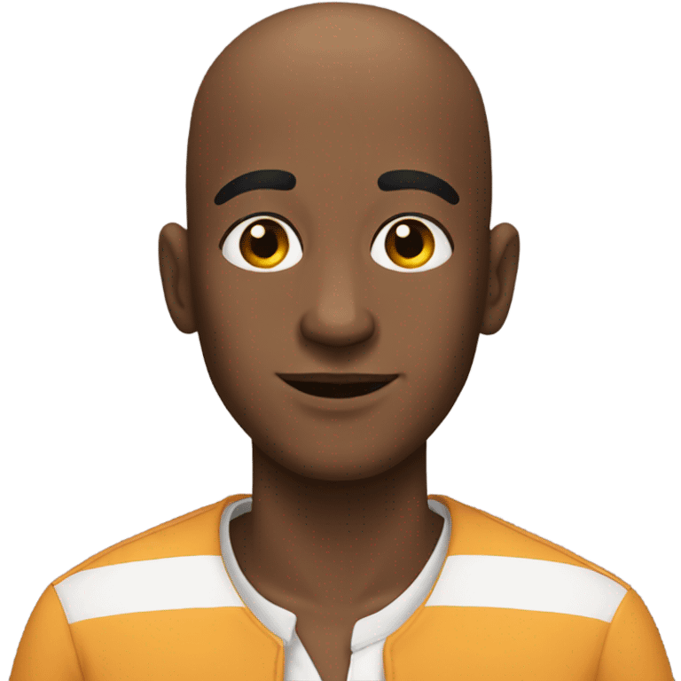 Black bald guy  emoji