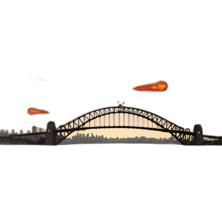 sydney-harbour-bridge under fire emoji