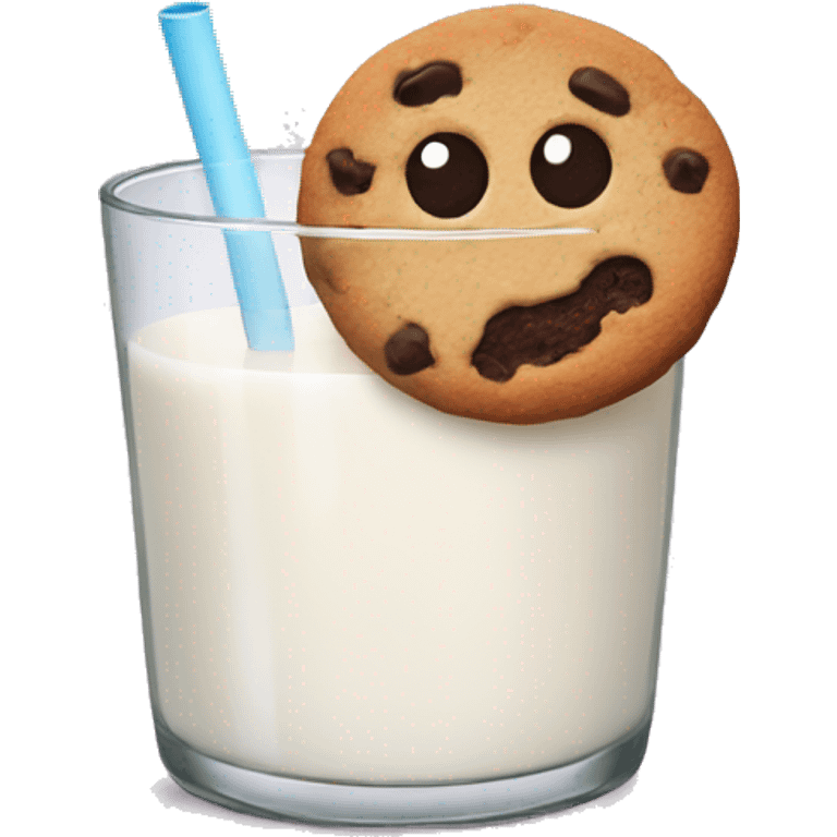 Cookie and milk emoji