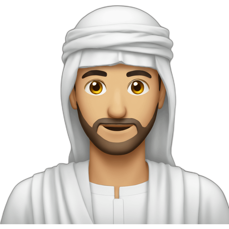 arabic wear man foucs on face emoji