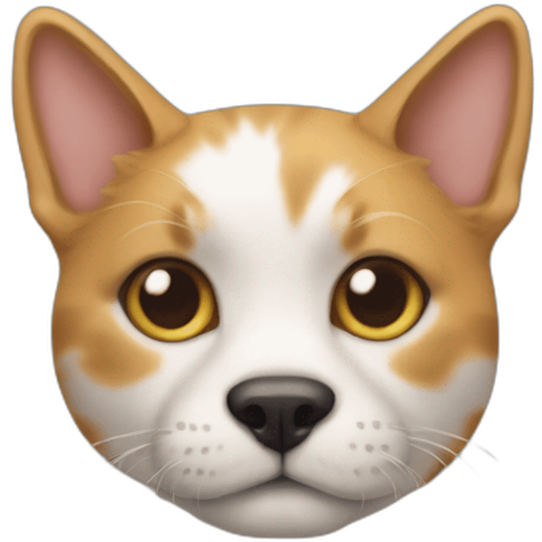 Cat-under-dog emoji