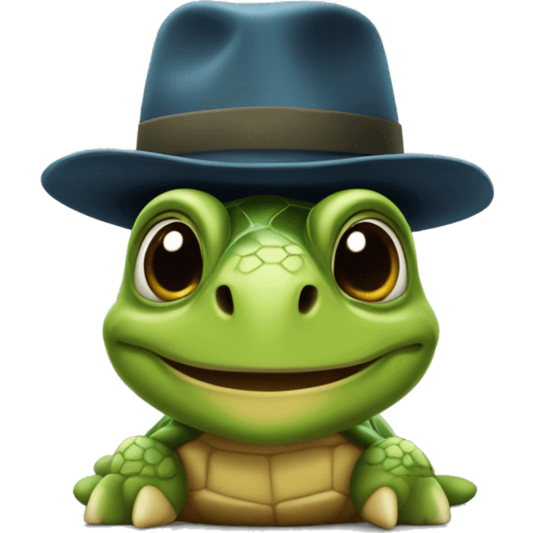 Turtle wearing a hat  emoji