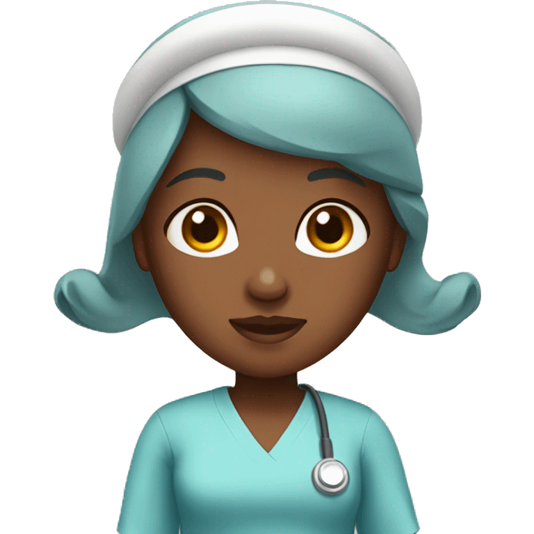 Nursing girl with brown skin emoji