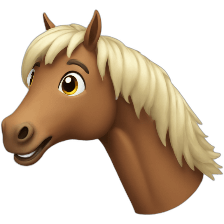 a laughing horse emoji