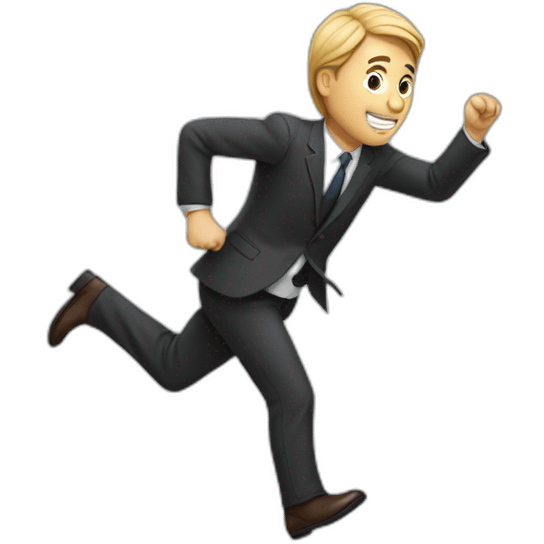 man chasing lawyer emoji