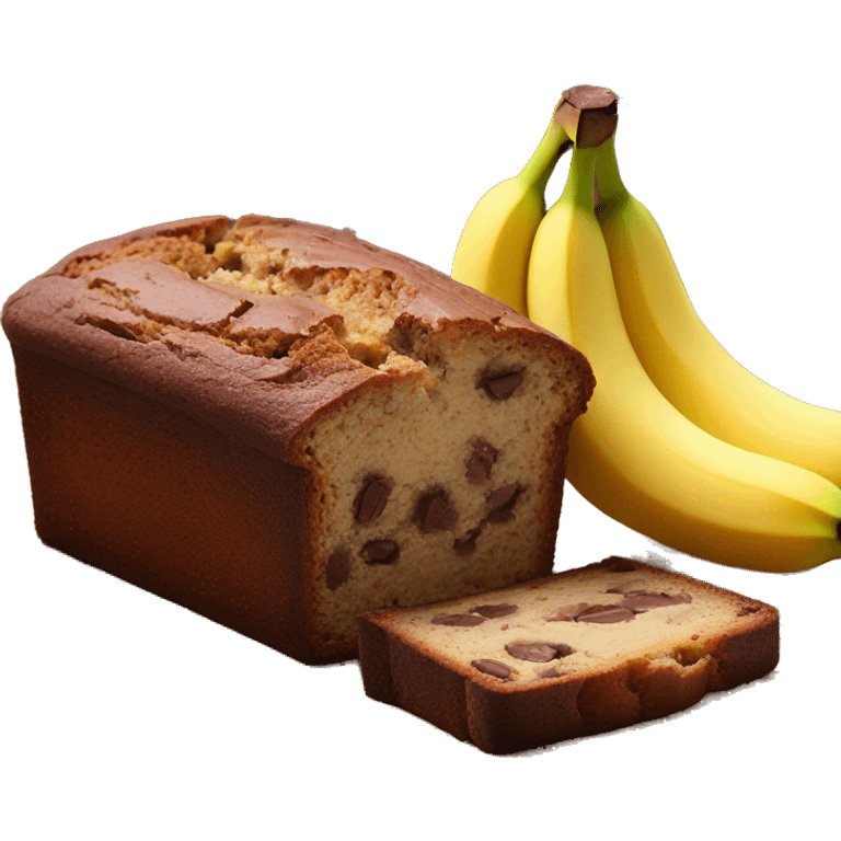 chocolate banana bread square slice emoji