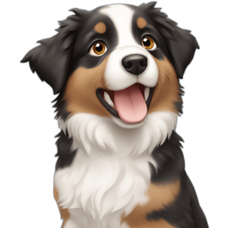 An Australian shepherd puppy emoji