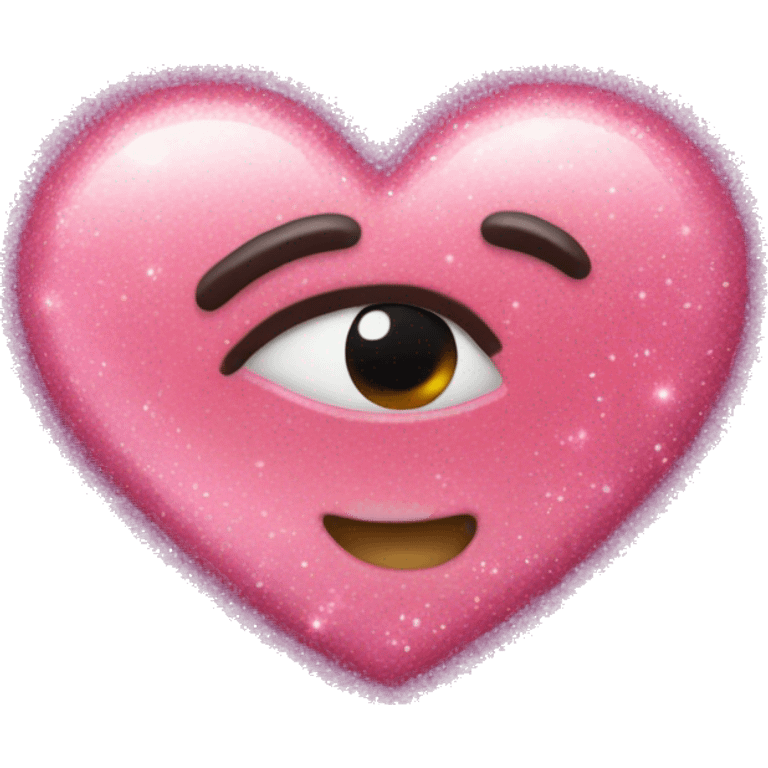 Pink glitzer herz emoji