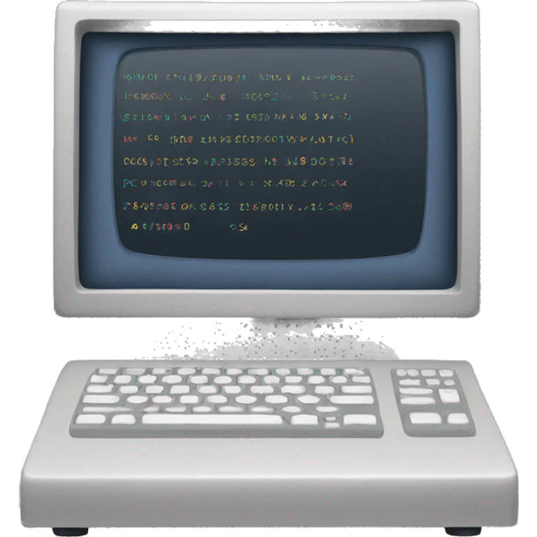 Computer with code  emoji