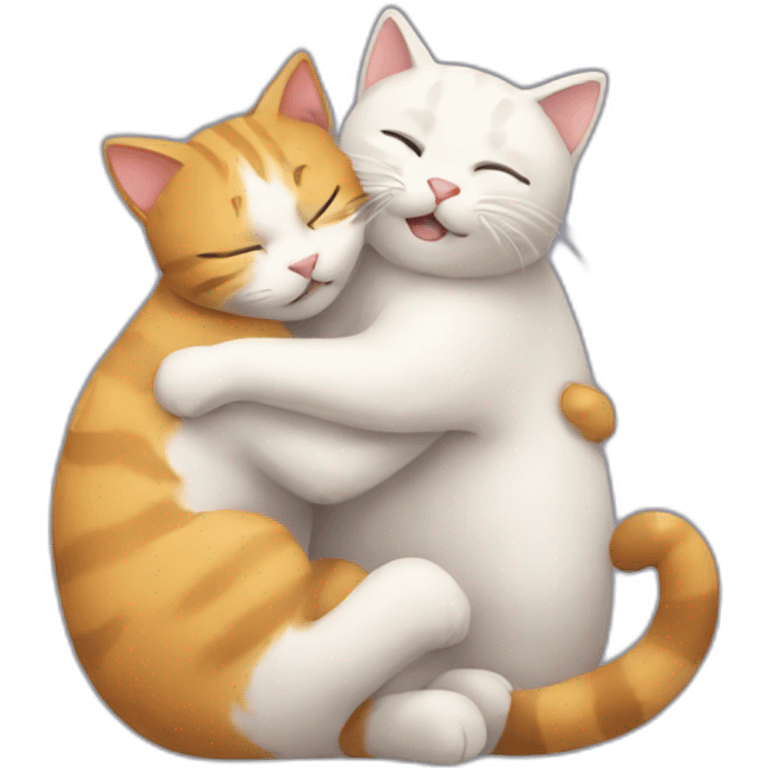 hugging cats emoji