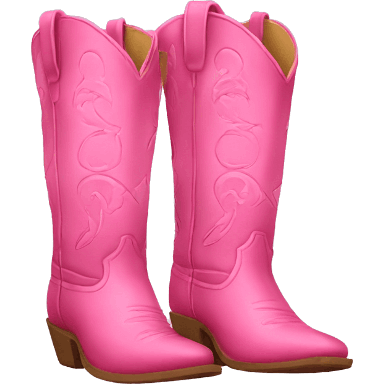 Two Pink cowgirl boots emoji