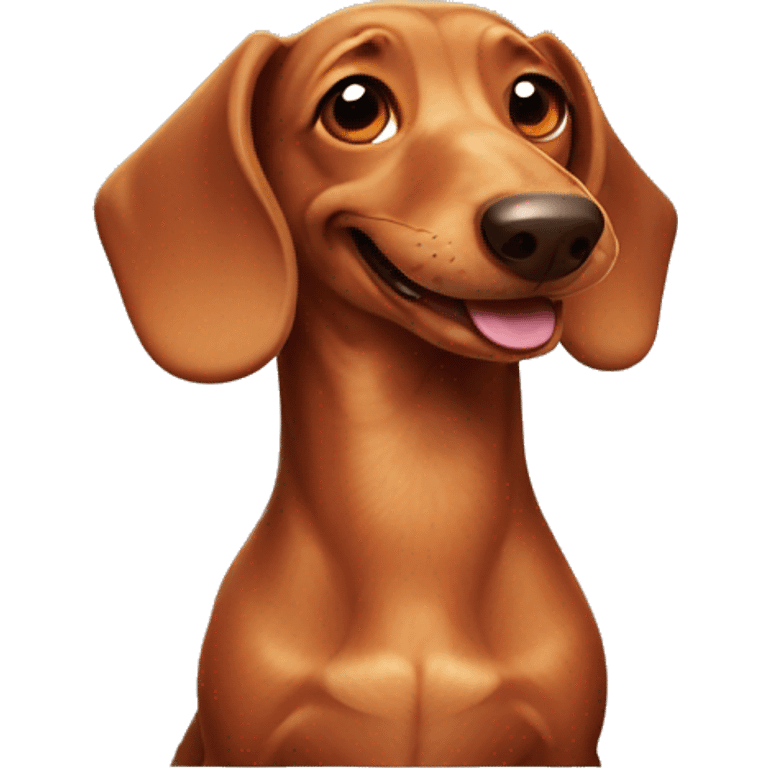 smiling dachshund emoji