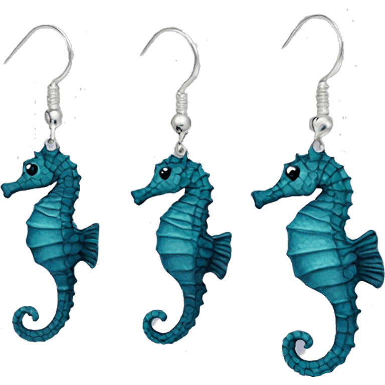 seahorse earrings  emoji