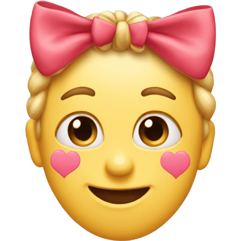 A heart face emoji with bows emoji