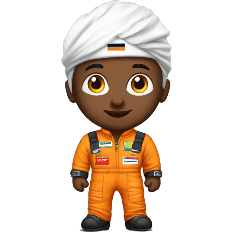 Indian in mclaren F1 overalls emoji