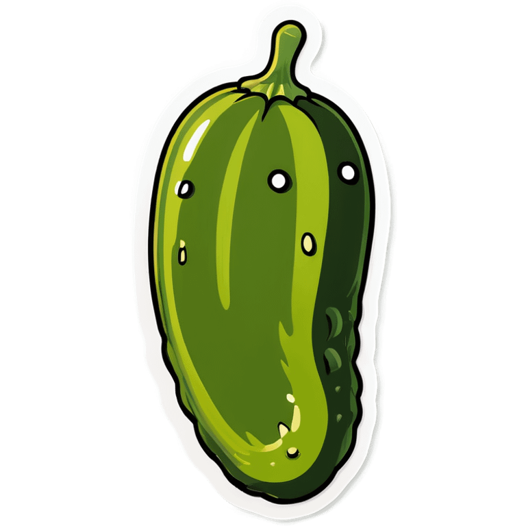 Feet pressed against a pickle emoji