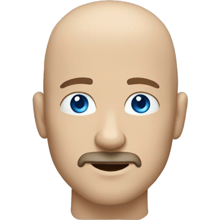 a bald white man with blue eyes and a short brown goatee emoji