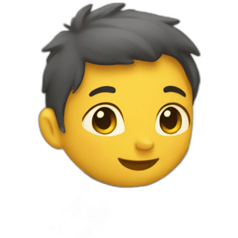 Piccola persona su una scala emoji