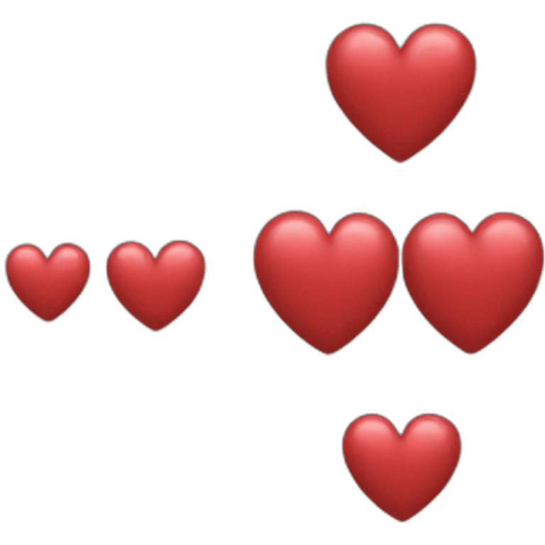 Three hearts emoji